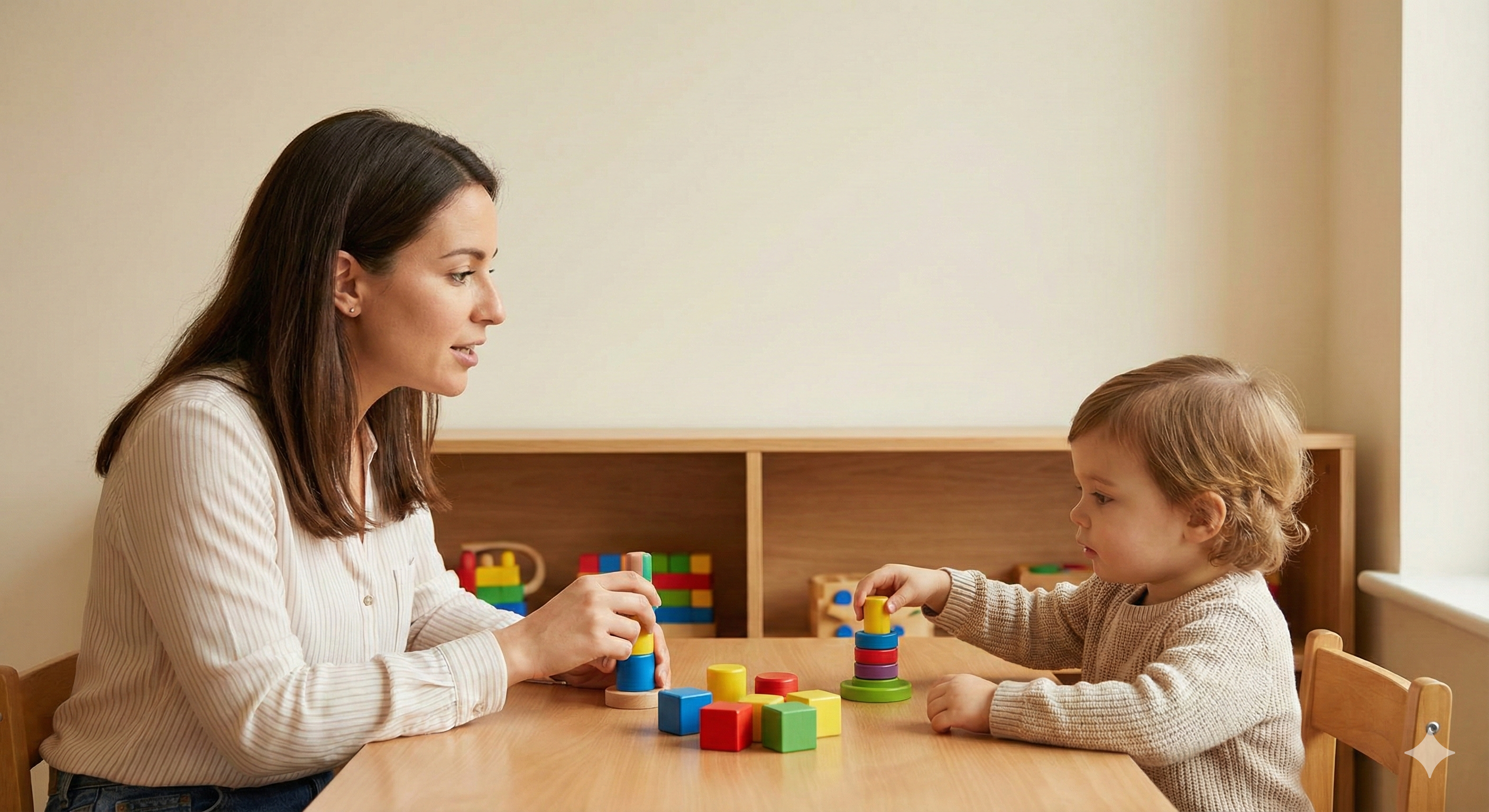 קלינאית תקשורת עובדת עם ילד